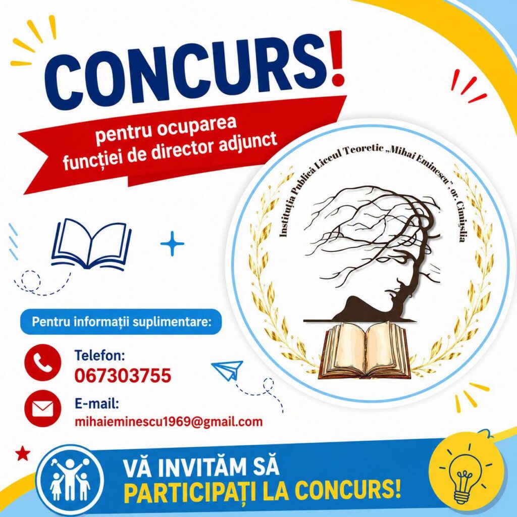 Concurs pentru ocuparea funcției de Director adjunct